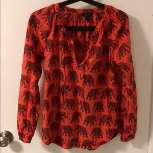 J Crew Elephant Blouse